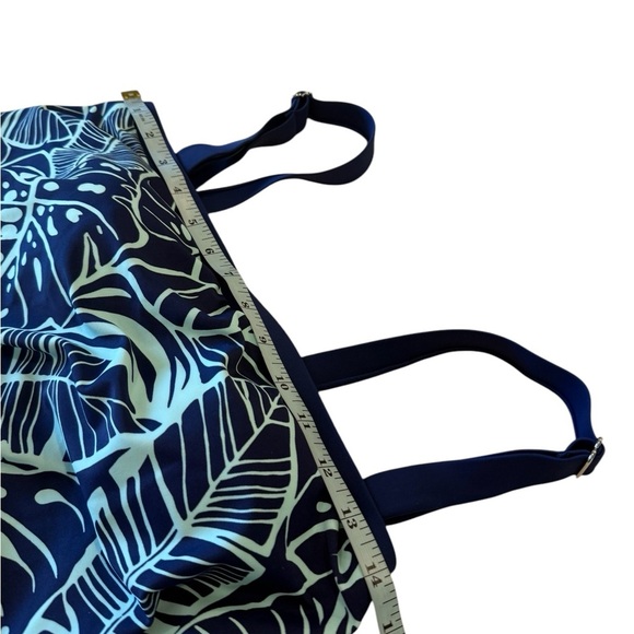 Maxine of Hollywood LEAF A PEEL Bandeau Blouson Tie Waist Tankini Swim Top NEW - Picture 3 of 16